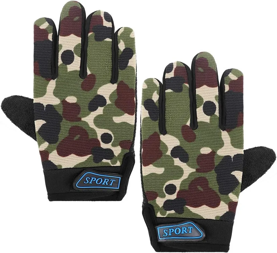 Accmor Kids Cycling Gloves - Breathable Non-Slip Full Finger Gloves for Child Cycling, Climbing, Riding, Biking & Outdoor Sports (4-10 Years Boys & Girls)