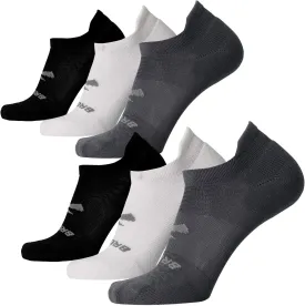Brooks Run-In No Show Socks I Men & Women Performance Athletic Running Socks I Comfort Fit (6-Pack Set)