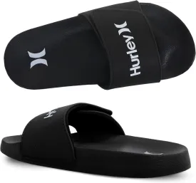Hurley Naia Slides for Girls and Boys - Comfortable Slip-On Kids Sandals with Adjustable Strap, Unisex Slides for Indoor and Outdoor, Adjustable Sporty Slides for The Beach and Pool