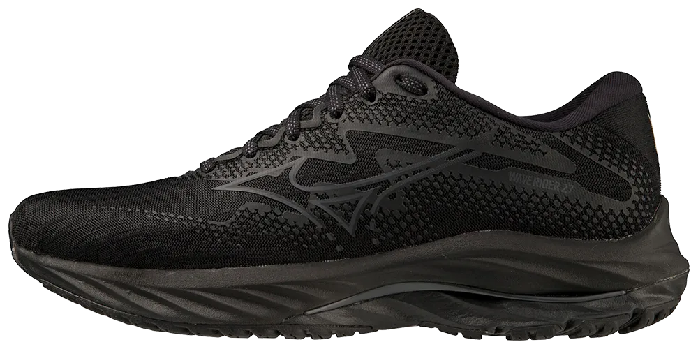 Mizuno Women's Wave Rider 27 D - Black/Ebony/Black