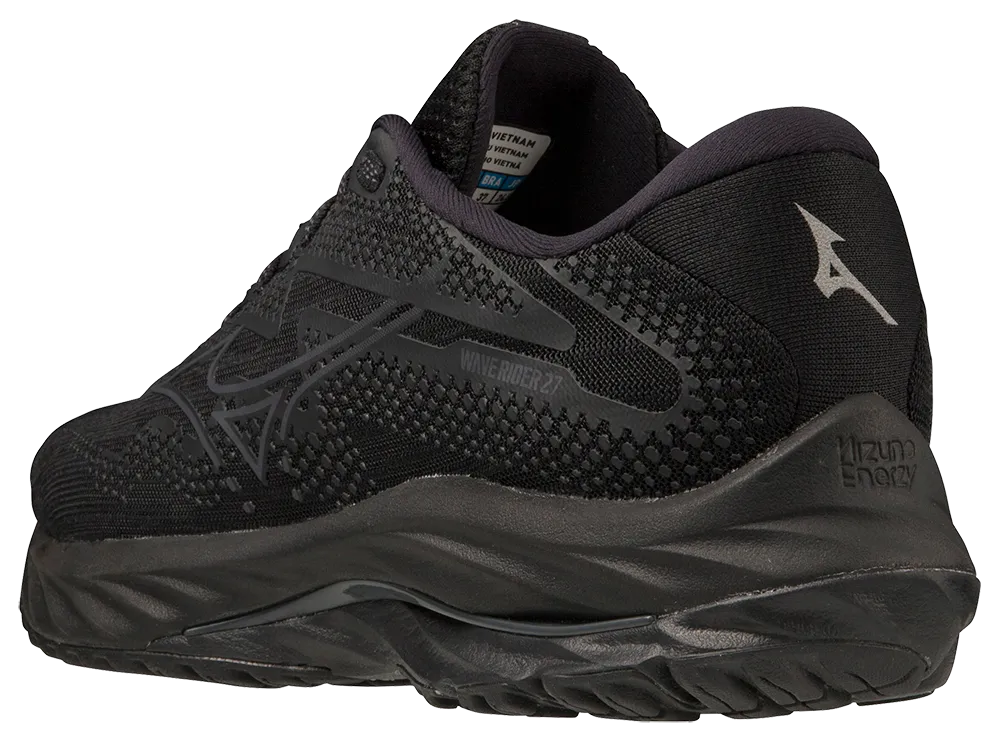 Mizuno Women's Wave Rider 27 D - Black/Ebony/Black