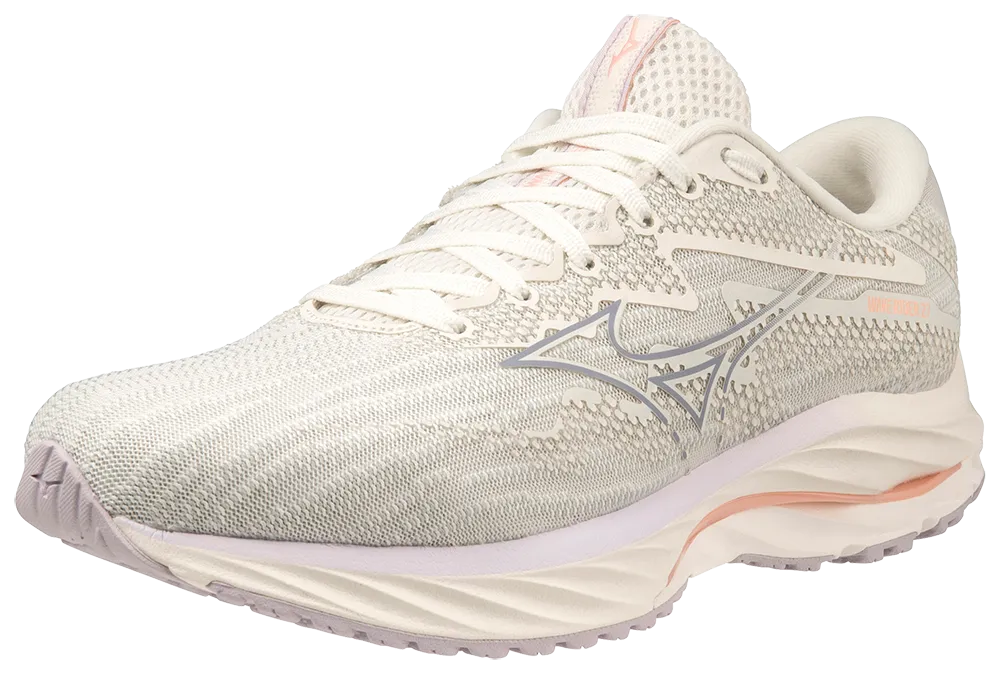 Mizuno Women's Wave Rider 27 - Snow White/Silver Bullet/Thistle
