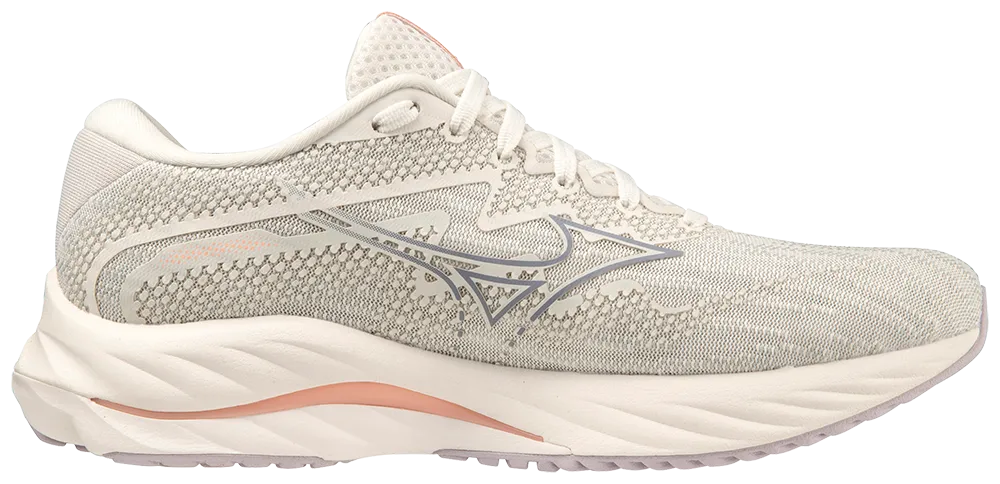 Mizuno Women's Wave Rider 27 - Snow White/Silver Bullet/Thistle
