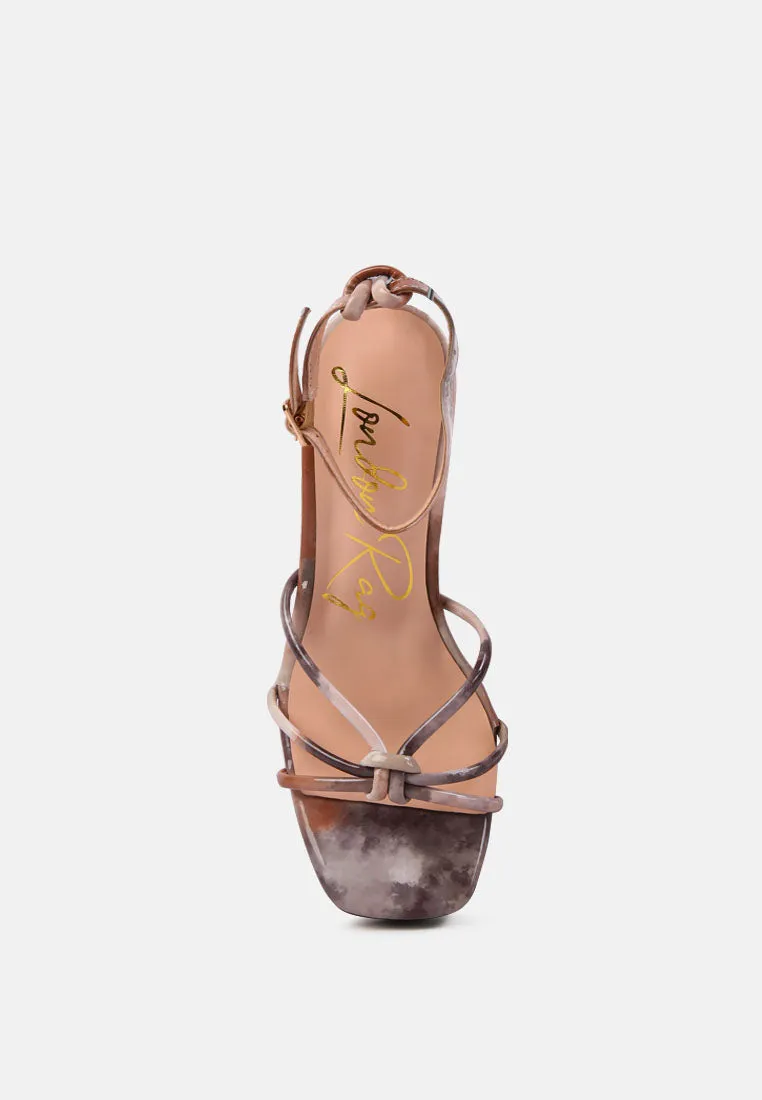Prisma tie-dye high platform heeled sandals