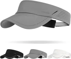 Sukeen Sports Sun Visor Men Women, Reflective Running Visor, Lightweight Adjustable Visor Hat for Golf Tennis, Sunglass Slots