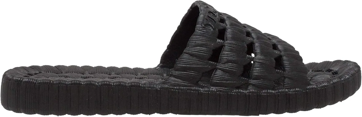TECS Mens Quick Drying Lightweight Water Shoe With Open Toe, Rubber Sole With Drainage Hole Water Shoe For Beach, Showers, House Slipper, Dorms, Outdoor and Versatile Use