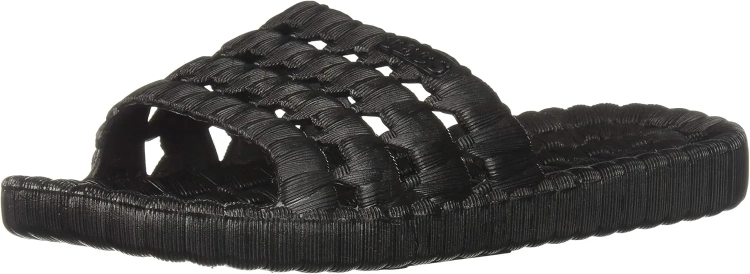 TECS Mens Quick Drying Lightweight Water Shoe With Open Toe, Rubber Sole With Drainage Hole Water Shoe For Beach, Showers, House Slipper, Dorms, Outdoor and Versatile Use