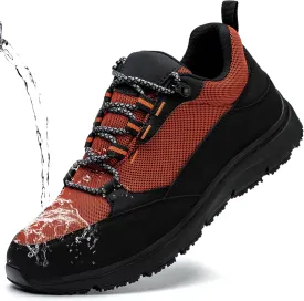 ulogu Waterproof Steel Toe Shoes for Men Comfy Lightweight Non Slip Safety Work Sneakers 6-Month Warranty