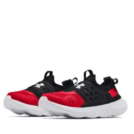 Under Armour BGS Runplay Slip On Trainer Black/Red Youths